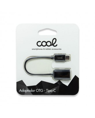 Cabo de entrada USB OTG tipo C COOL universal (preto)
