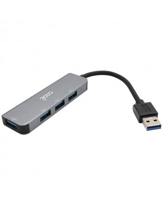 Universal COOL USB Hub 4 portas USB (2.0 / 3.0) Alumínio Cinza