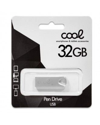 Pen Drive 32GB USB 2.0 COOL Metal Prateada