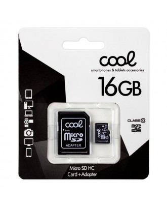 Cartão de Memória Micro SD Com Adapt. X16 GB COOL (Classe 10)