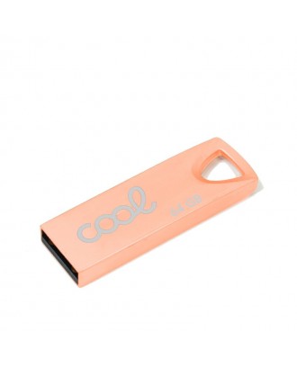 Pen Drive 64GB USB 2.0 COOL Metal Rosa Dourada