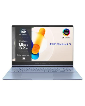 Portátil ASUS Vivobook S 15 OLED (15.6, Core Ultra 7, 16GB RAM, 1TB SSD, W11) Azul Caja Abierta - Grade B