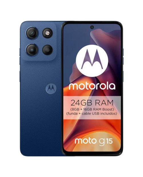 Motorola Moto G15 Azul (8GB RAM + 512GB) Azul Caja Abierta - Grade C