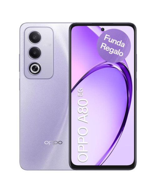 Oppo A80 5G (8GB RAM + 256GB) Morado + Funda Caja Abierta - Grade C