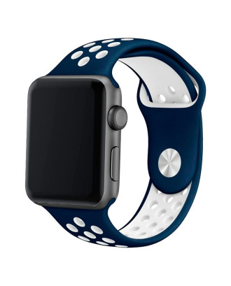 Correia COOL para Apple Watch Series 1 / 2 / 3 / 4 / 5 / 6 / 7 / 8 / 9 / SE (38/40/41 mm) Sport Azul
