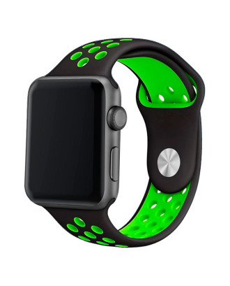 Correia COOL para Apple Watch Series 1 / 2 / 3 / 4 / 5 / 6 / 7 / 8 / 9 / SE (38 / 40 / 41 mm) Sport Preto