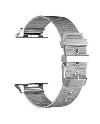 Correia COOL para Apple Watch Series 1 / 2 / 3 / 4 / 5 / 6 / 7 / 8 / 9 / SE (42 / 44 / 45 mm) Metal Prata