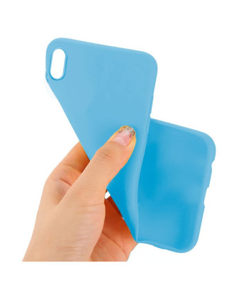 Capa de silicone COOL para iPhone XS Max (azul claro)
