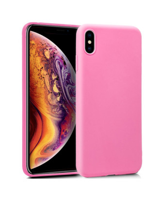 Capa de silicone COOL para iPhone XS Max (rosa)