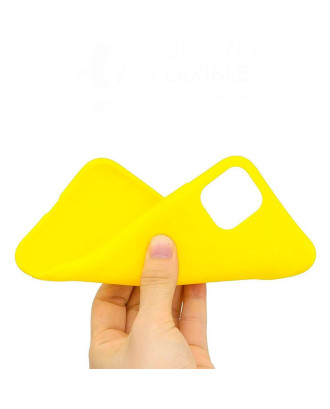 Capa de silicone COOL para iPhone 11 Pro (amarelo)