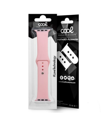 Correia COOL para Apple Watch Series 1 / 2 / 3 / 4 / 5 / 6 / 7 / 8 / 9 / SE (42 / 44 / 45 mm) Borracha Rosa