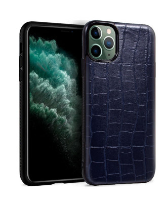 Capa COOL para iPhone 11 Pro Max Leather Crocodile Marinho Capa COOL para iPhone 11 Pro Max Leather Crocodile Marinho