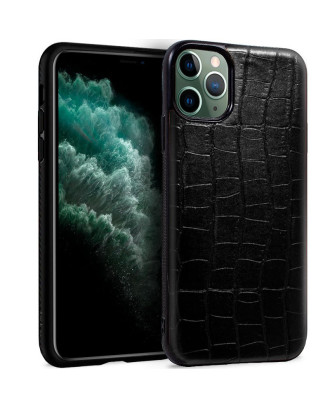 Capa COOL para iPhone 11 Pro Max Leather Crocodile Preto Capa COOL para iPhone 11 Pro Max Leather Crocodile Preto