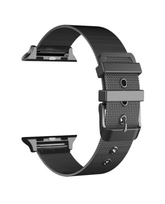 Correia COOL para Apple Watch Series 1 / 2 / 3 / 4 / 5 / 6 / 7 / 8 / 9 / SE (38 / 40 / 41 mm) Metal Preto