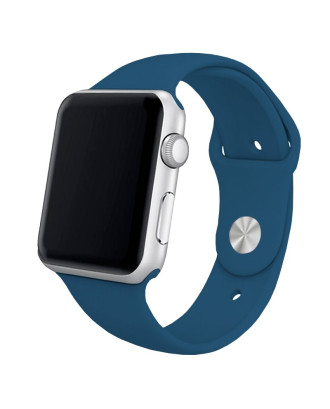 Correia COOL para Apple Watch Series 1 / 2 / 3 / 4 / 5 / 6 / 7 / 8 / 9 / SE (42 / 44 / 45 mm) Borracha Azul