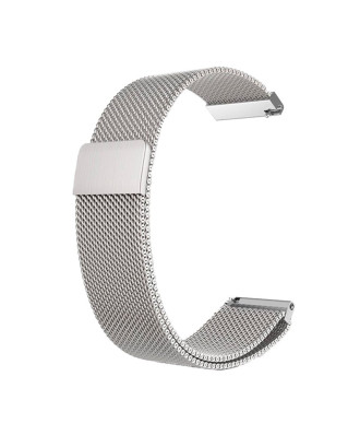 Correia Universal 20mm Amazfit Bip / GTS / Bip Lite / Huawei / Samsung / COOL Metal Prata