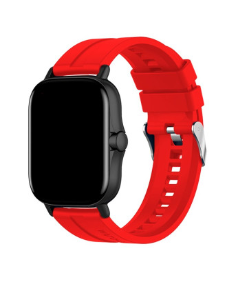 Correia Universal 20mm Amazfit Bip / GTS / Bip Lite / Huawei / Samsung / COOL Borracha Vermelho