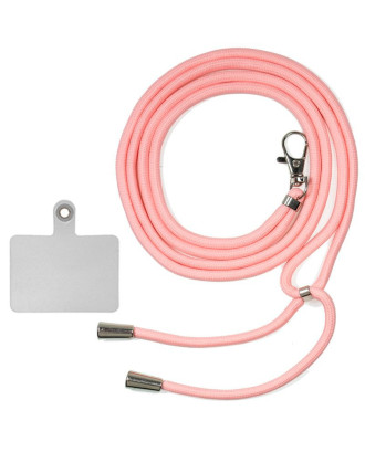 Cordão suspenso universal COOL com cartão de smartphone Rosa