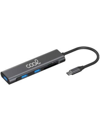 Hub universal COOL 5 em 1 Tipo C (3 x USB 3.0 + SD + Micro SD)