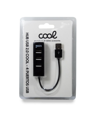 Hub Universal USB 2.0 COOL 4 Portas USB Preto