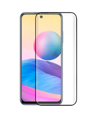 Protetor de ecrã de vidro temperado COOL para Xiaomi Redmi Note 10 5G / Redmi 10 / Pocophone M3 Pro 5G (FULL 3D Preto)