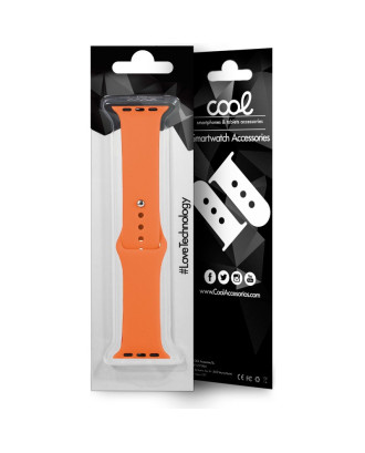 Correia COOL para Apple Watch Series 1 / 2 / 3 / 4 / 5 / 6 / 7 / 8 / 9 / SE (42 / 44 / 45 mm) Borracha coral