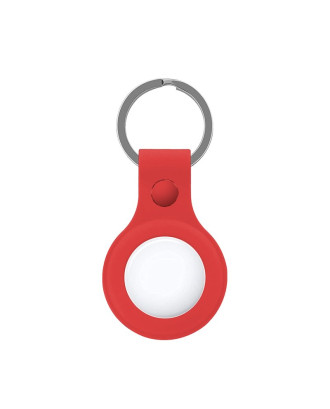 Porta-chaves de proteção COOL compatível com AirTag Silicone Vermelho