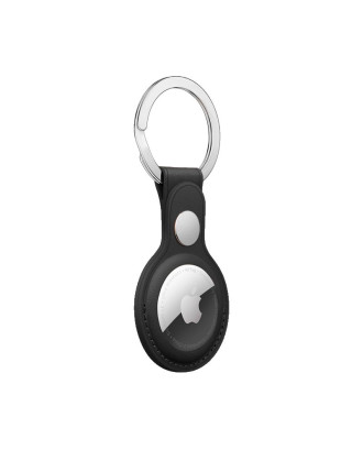 Porta-chaves de proteção COOL compatível com AirTag Couro Preto