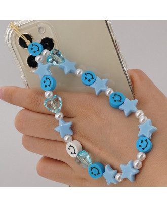Pulseira universal para smartphone COOL com pingente de estrelas azuis