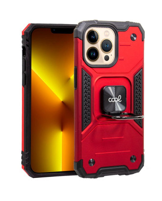 Capa COOL para iPhone 13 Pro Max Hard Ring Vermelho