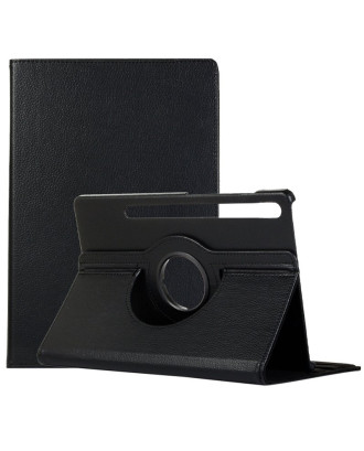 Capa COOL para Samsung Galaxy Tab S7 FE T736 Couro Preto Liso de 12.4 polegadas