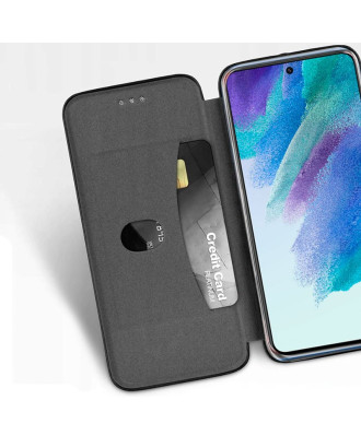 Capa Flip Cover COOL para Samsung G990B Galaxy S21 FE Elegance Prata