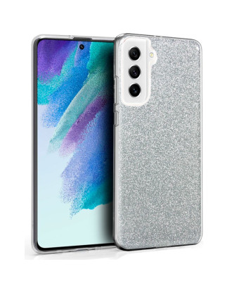 Capa COOL para Samsung G990B Galaxy S21 FE Glitter Silver