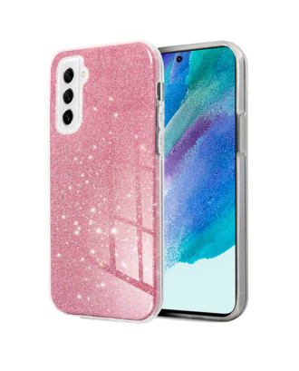 Capa COOL para Samsung G990B Galaxy S21 FE Glitter Rosa