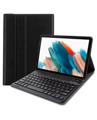 Capa COOL para Samsung Galaxy Tab A8 X200 / X205 Couro Sintético Teclado Bluetooth Preto 10.5 polegadas