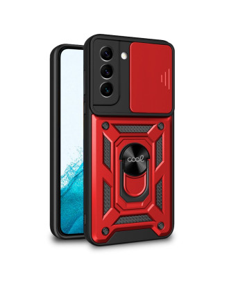 Capa COOL para Samsung S901 Galaxy S22 Hard Ring Vermelho