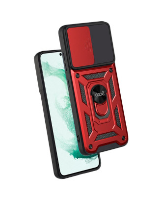 Capa COOL para Samsung S906 Galaxy S22 Plus Hard Ring Vermelho