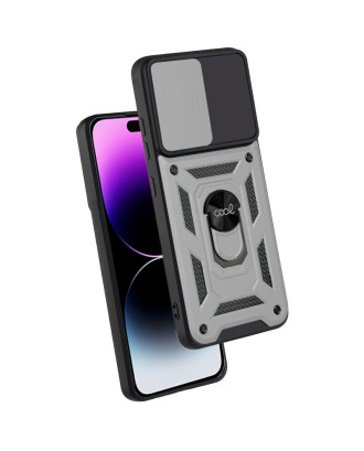 Capa COOL para iPhone 14 Pro Max Hard Ring Prata