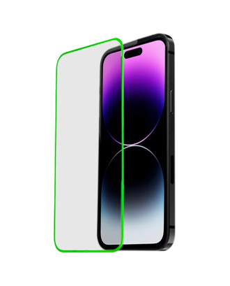 Protetor de ecrã de vidro temperado COOL para iPhone 15 Plus / 16 Plus / 14 Pro Max (Néon)