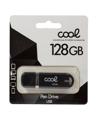 Pen Drive x USB 128 GB 2.0 COOL Capa Preta