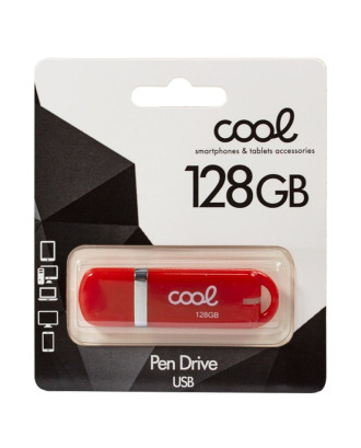 Pen drive x USB 128 GB 2.0 COOL tampa vermelha