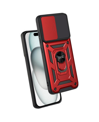 Capa COOL para IPhone 15 Hard Ring Vermelho