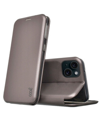 Capa Flip Cover COOL para iPhone 15 Elegance Prata