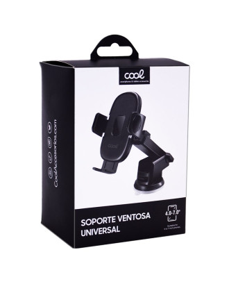 Suporte Universal para Carro COOL Ventosa One Click Preto