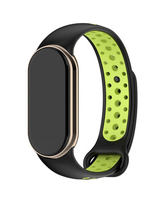 Correia COOL para Xiaomi Smart Band 8 / 9 / 10 Sport Preto-Verde