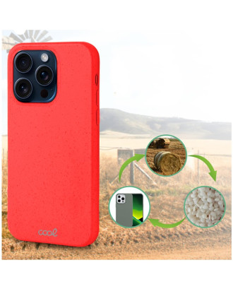 Capa COOL para iPhone 15 Pro Eco Biodegradável Vermelho
