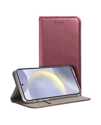 Capa COOL Flip Cover para Samsung S921 Galaxy S24 Liso Burgundy