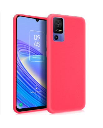 Capa de silicone COOL para TCL 40 SE (Rosa)