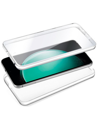 Capa COOL de Silicone 3D para Samsung S711 Galaxy S23 FE (transparente frente + verso)