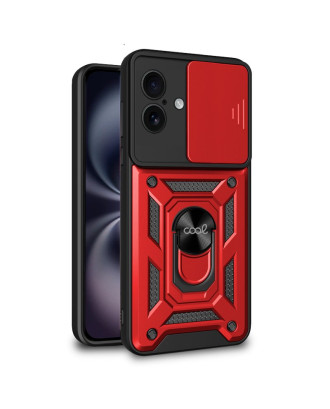 Capa COOL para iPhone 16 Hard Ring Vermelho